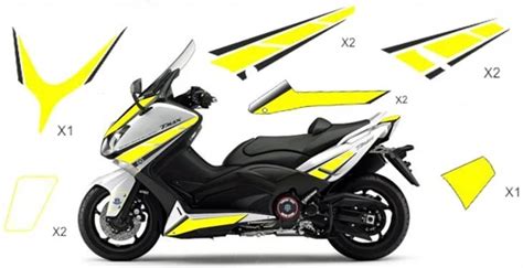 Adesivi Yamaha 50th Anniversary Yellow TMAX Iron Max ABS 2015 2016