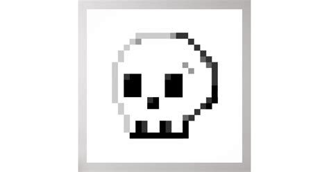 Skull Pixel Art 8 Bit Poster Zazzle