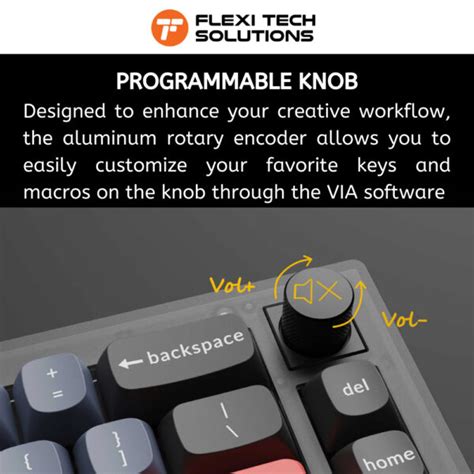 Keychron V Hot Swap Rgb Fully Assembled Knob Frosted Black