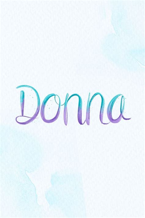 Donna Name Hand Lettering Psd Font