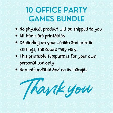 Office Party Games Bundle Printable Games for Team Building Icebreaker ...