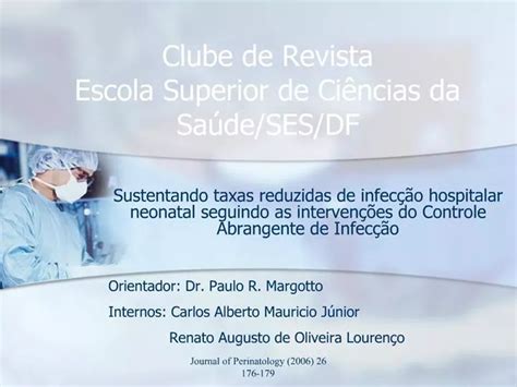 PPT Be De Revista Escola Superior De Ci Ncias Da Sa De SES DF