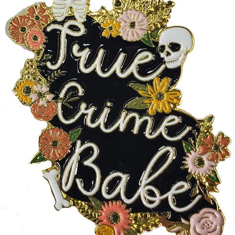 True Crime Babe Enamel Pin Brand New Size 2 Long Depop