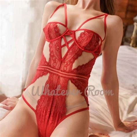 Jual Courtney Sexy Lingerie Corset Teddy Bodysuit Bustier Babydoll