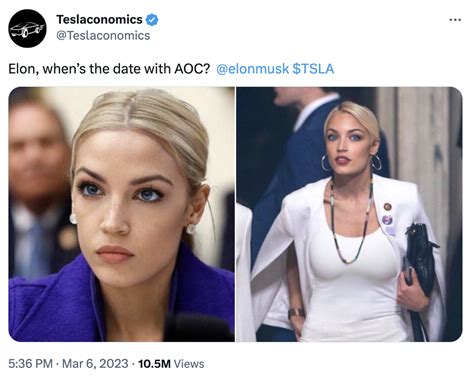 Elon Whens The Date With AOC Blonde AOC Know Your Meme