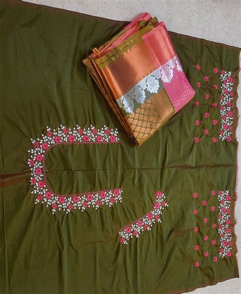 hand work blouse design  machine embroidery diy crafts