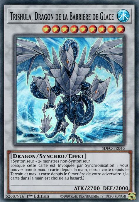 SDFC FR045 Trishula Dragon de la Barrière de Glace Yu Gi Oh