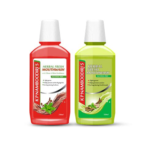 Herbal Fresh Mouthwash Combo 250ml X 2 K P Namboodiris