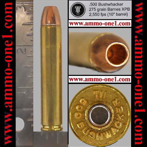 500 Bushwhacker By Tii Armory Error Head Stamp 275 Grain Barnes