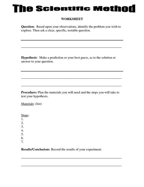 15 Best Images Of Scientific Method Worksheet 5th Grade Science