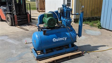 Quincy 325 Air Compressor Single Phase Youtube