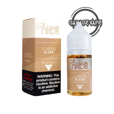 Naked Salt Nic 35mg X 30ml Cuban Blend Garage Del Vapor