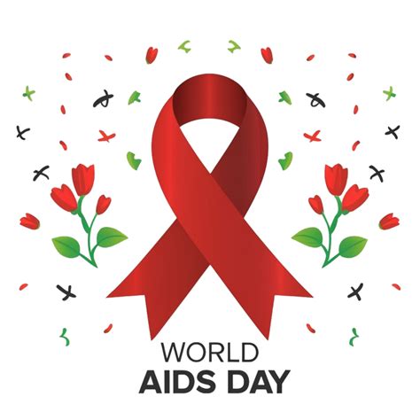 World Aids Day Ribbon Texting 33545170 Png