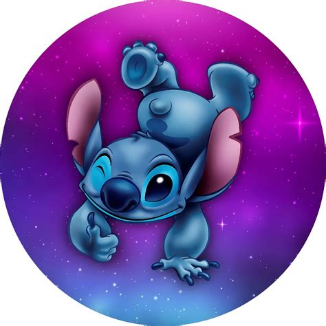 Painel Lona Redondo De Festa Stitch Cm Shopee Brasil