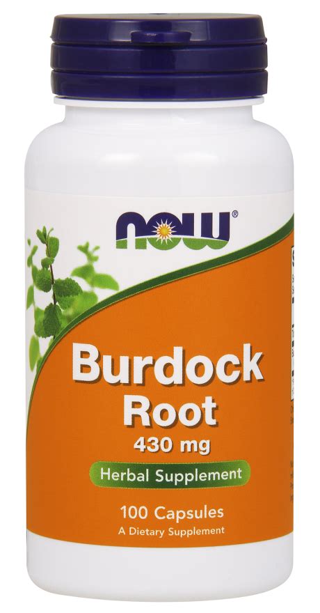 Now Burdock Root 430Mg 100 Caps | Buy health products at Healthy U ...