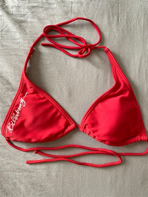 Billabong Red Bikini Top Women S Fashion Swimwear Bikinis Swimsuits On Carousell