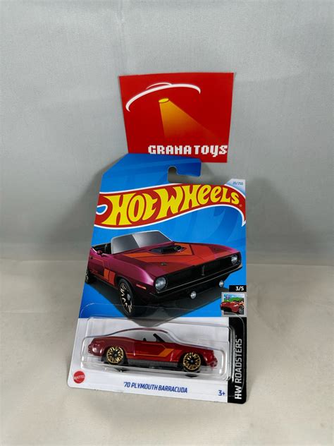 70 Plymouth Barracuda 20 Red Roadsters 3 5 2024 Hot Wheels Case F C15 Grana Toys