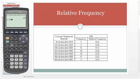 Calculating Relative Frequency Youtube