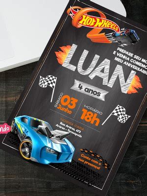 Convite Digital Hot Wheels Elo Produtos Especiais