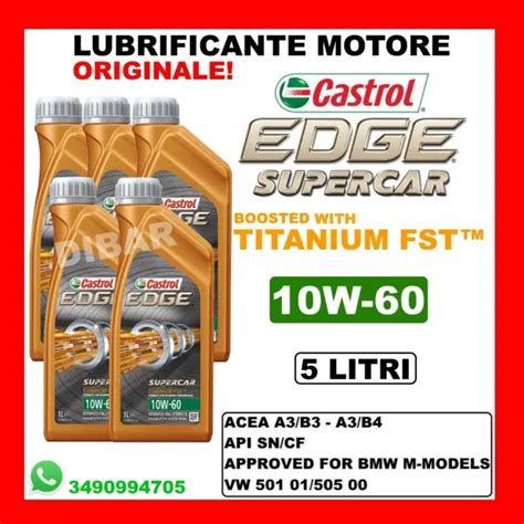 Castrol Edge Supercar W Titanium Api Sn Cf Engine Oil Bmw M Models