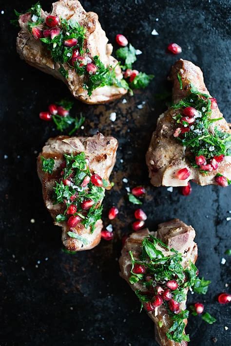 Lamb Loin Chops With Pomegranate Gremolata Chez Us