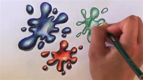 How To Draw Paint Splatter With Pencil