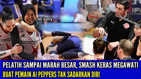 PELATIH SAMPAI MARAH Smash Keras Megawati Buat Pemain AI Peppers Tak