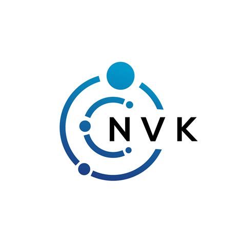 nvk letter technology logo design  white background nvk creative