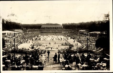 Ansichtskarte Postkarte Frankfurt Am Main Stadion Akpool De