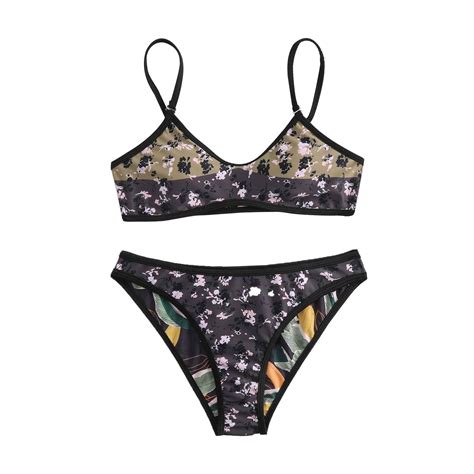 Hwmodou Female Bikinis Sets New Retro Bikini Double Sided Printed