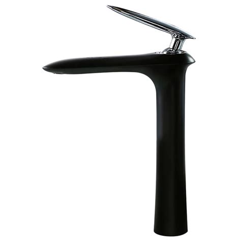 Modern Black Brass One-Hole Single Handle Bathroom Sink Faucet with ...