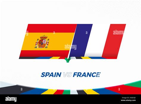 Spain Vs France In Football Competition Semi Finals Versus Icon On