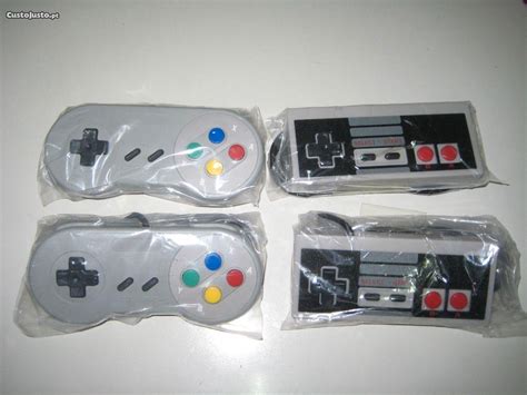 Comandos Usb Retro Gaming Tipo Nintendo Snes E Nes Videojogos E