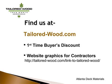 Atlanta Deck Materials Ppt