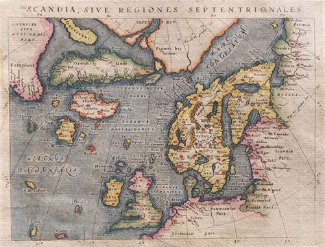 MAGINI S MAP OF THE NORTH ATLANTIC 1597 FICTICIOUS ISLANDS BASED ON