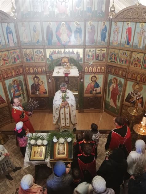 21 апреля 2019 года. Вербное Воскресенье. Храм Тихвинской иконы Божией ...