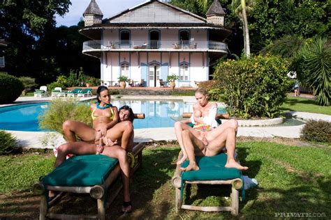 Bikini Babes Simonne Style And Jamie Brooks Get Double Penetrated In Poolside Or Porn Pictures