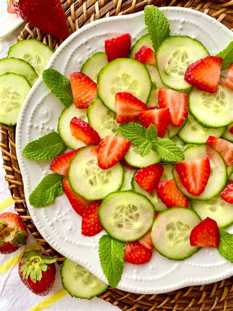 Strawberry Cucumber Salad Krazy Kitchen Mom