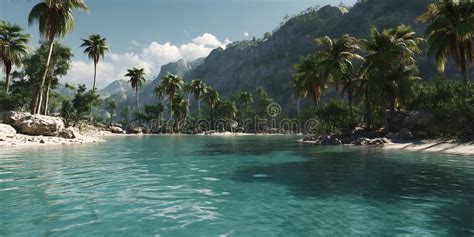 quiet blue lagoon  gentle waves lapping  tranquil ocean