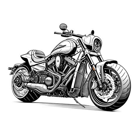 Harley Davidson Black And White 21822436 Stock Photo At Vecteezy