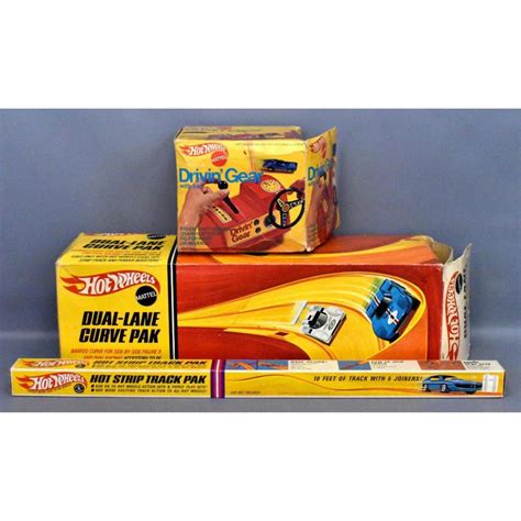 Sold At Auction Group Of Three Mattel Hot Wheels Track Sets And Drivin Gear In Original Boxes