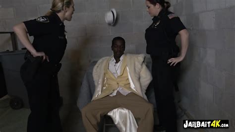 Perverted Milf Cops Catch Pimp And Make Him Their Own Personal Slut