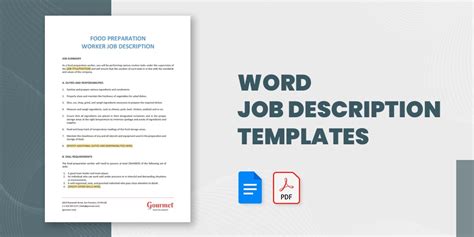 19 Job Description Templates In Word