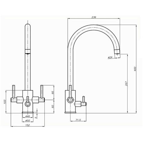 The 1810 Company Curvato Trio Water Filter Mixer Chrome Cur 01 Ch Trio