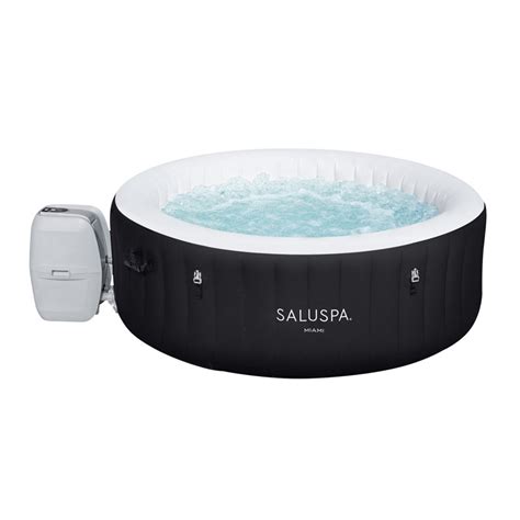 Bestway Miami Saluspa Person Inflatable Round Hot Tub With Airjets Black Furni Outdoor