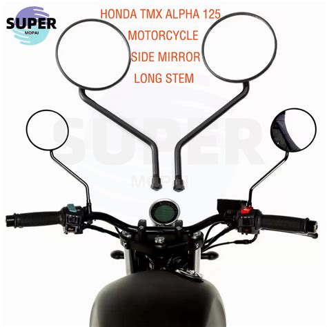 Honda Tmx Alpha Circle Long Stem Motorcycle Round Side Mirror