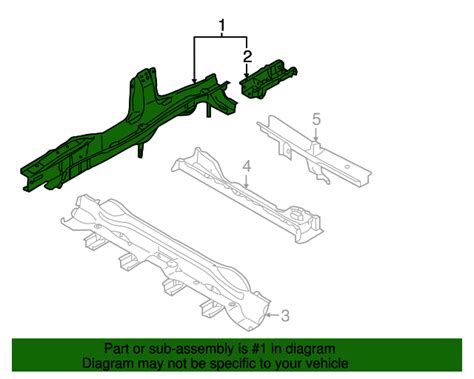 2019 2021 Nissan Murano Rear Rail Assembly G5511 5AAAA Nissan Parts Plus