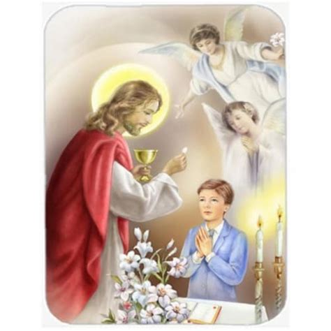 First Communion Boy Mouse Pad Hot Pad Or Trivet Fred Meyer