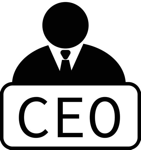 chief executive officer icon  white background chief executive