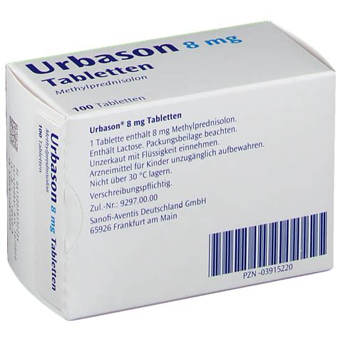 URBASON 8 mg Tabletten 100 St mit dem E-Rezept kaufen - Shop Apotheke